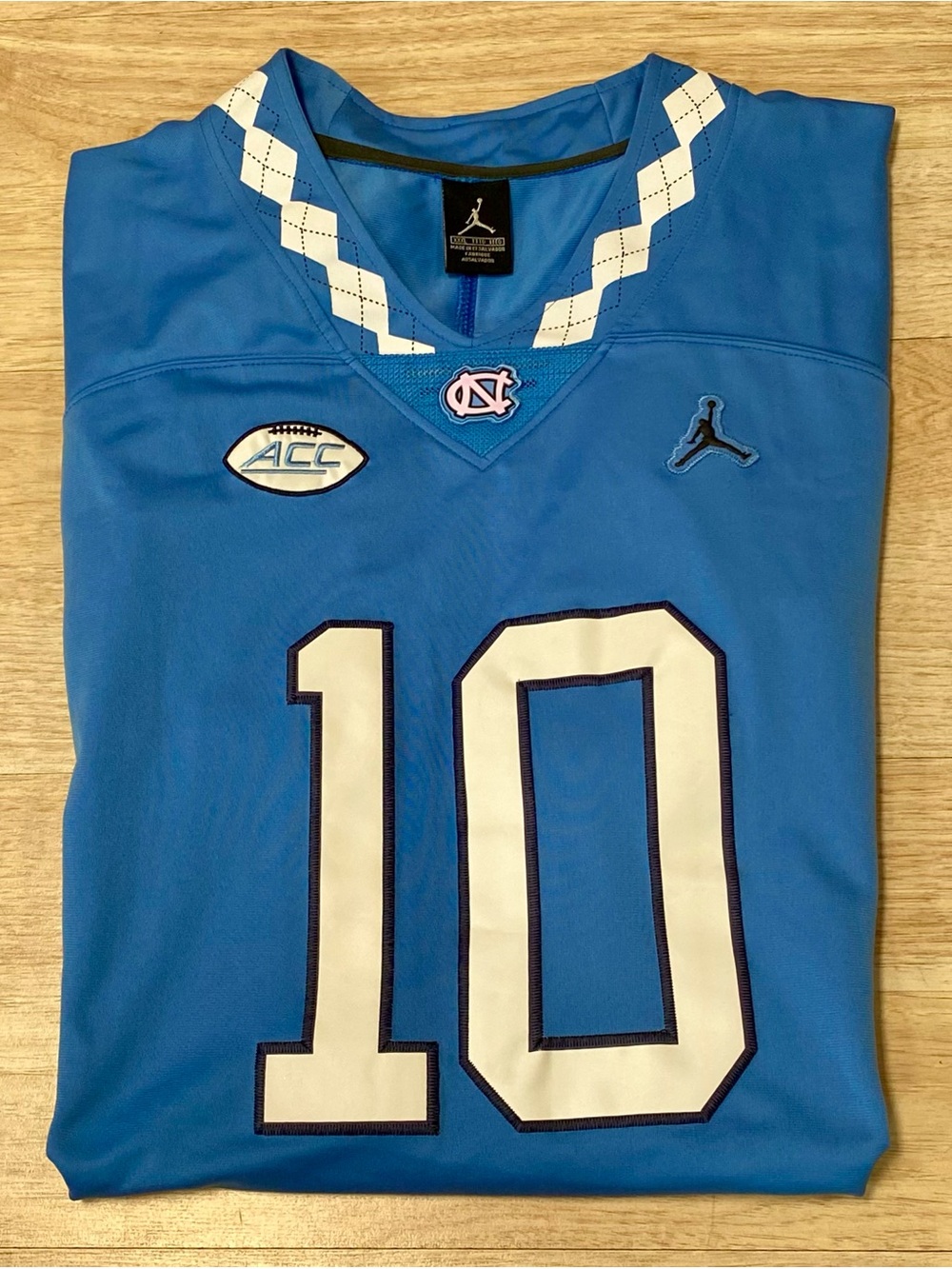North Carolina Tar Heels Football Jersey Mens 3XL Blue Trubisky #10 Jordan Brand